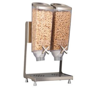 Rosseto Serving Solutions Dry Product Dispenser with Stand   (2)1 gal Capacity, Clear/Stainless
