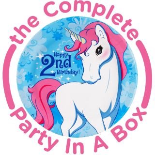 Enchanted Unicorn 2nd Birthday Party Packs