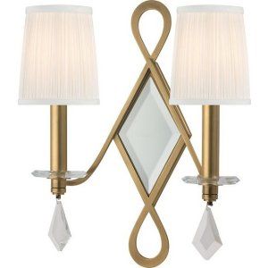 Hudson Valley HV 702 AGB Cambria 2 Light Wall Sconce