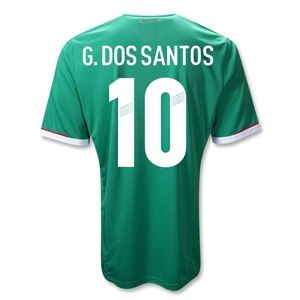 adidas Mexico 11/12 G. DOS SANTOS 10 Home Soccer Jersey