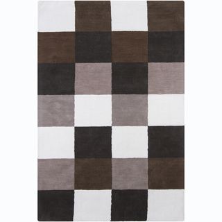 Mandara Contemporary Hand tufted Geometric Wool Rug (4 X 6)