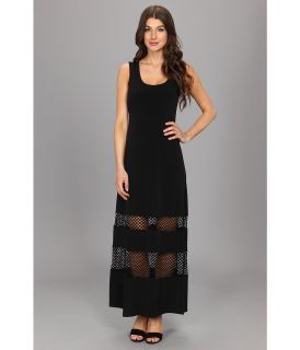 Calvin Klein Maxi w/ Mesh Border CD4N73N3 Womens Dress (Black)