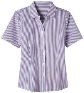 Signature Cotton Poplin Short sleeved Patterned Shirt
