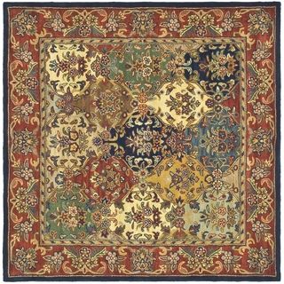 Handmade Heritage Heirloom Multicolor Wool Rug (10 Square)