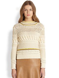 Chloe Cable Knit Sweater   Ivory