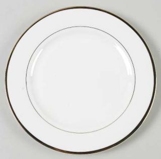 Excel Vintage Gold Salad Plate, Fine China Dinnerware   White Background,Gold Tr