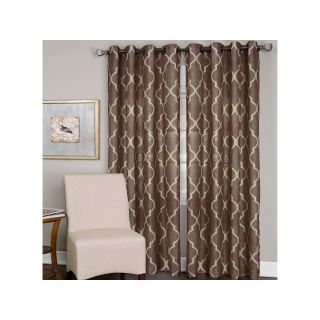 Elrene Medalia Grommet Top Curtain Panel, Mocha