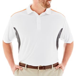 Pga Tour Pro Series Embossed Colorblock Polo Shirt Big and Tall, Bright Whi,