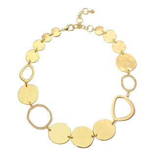 PALOMA & ELLIE Gold Tone Open & Closed Disc Necklace, Womens