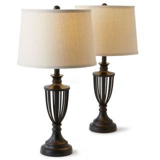 JCP Home Collection  Home Set of 2 Cage Table Lamps, Black