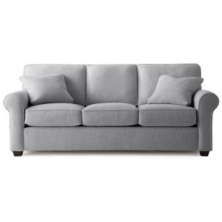 Possibilities Roll Arm 86 Queen Sleeper Sofa, Cement