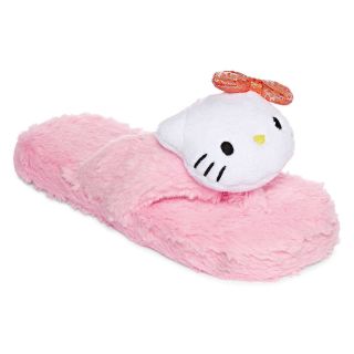 Hello Kitty Plush Slippers, Pink, Womens