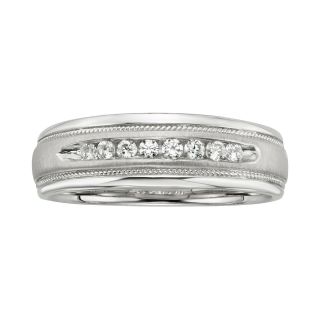 CT. T.W. Men s Diamond Band, White