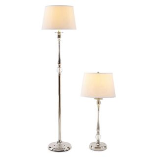 JCP Home Collection  Home Set of 2 Acrylic Table and Floor Lamps, Nickel