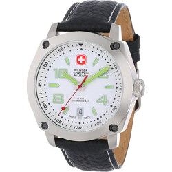 Wenger Mens Outback Military Sport Watch   White/Black