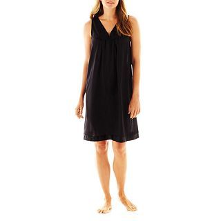 Vanity Fair Coloratura Sleeveless Nightgown   30107   Plus, Black, Womens