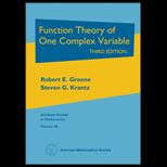 Function Theory of One Complex Variable