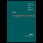 Herder  Philosophical Writings