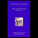 Infancy and History  Essays on the Destruction of Experience