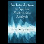 Introduction to Applied Multivariate Analysis