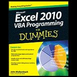 Excel 2010 VBA Programming for Dummies