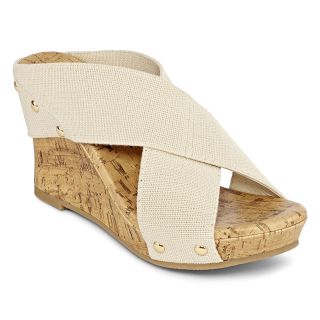 A.N.A Solid Lexi Wedge Sandals, Natural, Womens