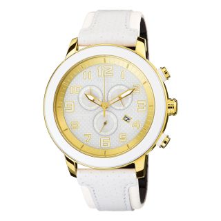 Drive from Citizen Eco Drive Womens White & Gold Tone Chronograph Watch AT2232 