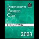 2003 International Plumbing Code Commentary