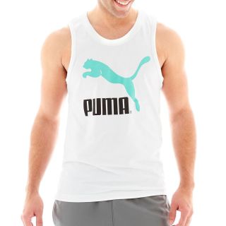 Puma Logo Tank, White, Mens