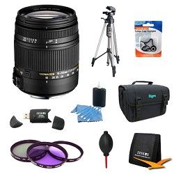 Sigma 18 250mm F3.5 6.3 DC OS HSM Lens for Canon EOS w/ 62mm Filter Lens Kit Bun