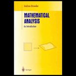 Mathematical Analysis  An Introduction