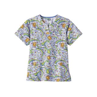 Fundamentals by White Swan V Neck Scrub Top Big and Tall, Melody Of The Sky,
