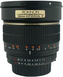 Rokinon 85mm f/1.4 Aspherical Lens for Pentax DSLR Cameras