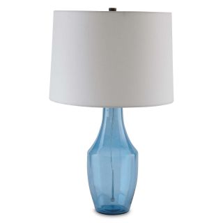 MARTHA STEWART MarthaLighting Colored Glass Lamp, Blue