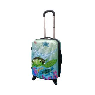 Travelers Club 20 Hardside Carry On Expandable Spinner Upright Luggage Print