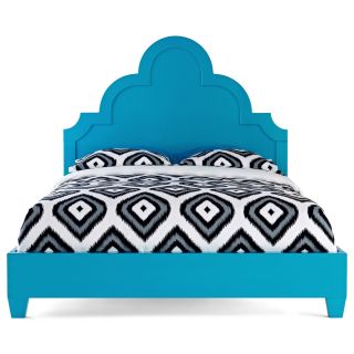 HAPPY CHIC BY JONATHAN ADLER Crescent Heights Lacquer Queen Bed, Teal