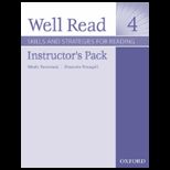 Well Read 4 Instructors Pack  Skills and Strategies for Reading