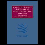 WTO Appellate Body Repertory of Reports and Awards