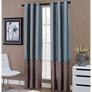 Horizon Grommet Top Curtain Panel, Blue