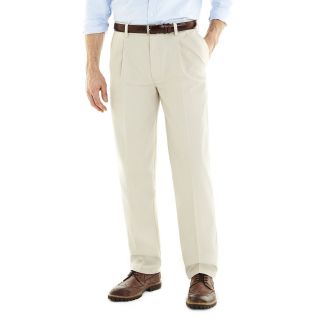 St. Johns Bay Worry Free Slider Relaxed Fit Pleated Pants, Classic Stone, Mens