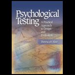 Psychological Testing  Practical Approach to Design and Evaluation