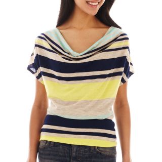 By & By Striped Cowlneck Dolman Sleeve Top, Pat E