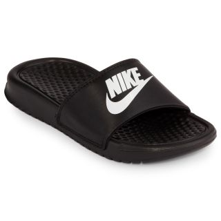Nike Benassi Solarsoft Boys Slide Sandals, Black/White, Boys