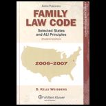 Family Law Code, Selected States and 