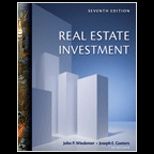 Real Estate Investment   With CD