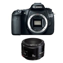Canon EOS 60D SLR Digital Camera with EF 50mm F/1.8 II Standard Auto Focus Lens