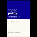 Applied Policy Research  Concepts and Cases