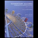 Elementary Algebra Conc. and Apps. (Custom)