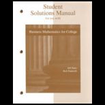 Business Mathematics for College   Student Solutions Manual