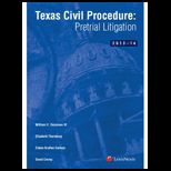 Texas Civil Procedure  Pretrial Literature 13 14